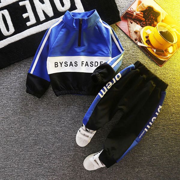 

autumn children boys girls clothes suit letter baby sweater jacket pants 2pcs/sets toddler active cotton clothing kids tracksuit, White