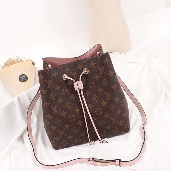 

new arrival womens bags luxury type leather bucket bag handbag drawstring lady shoulder bags fashion classic messenger crossbody bags