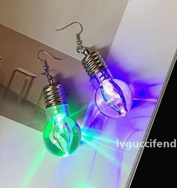 

1 piece fashion led luminous earrings for women 2017 new party unique jewelry women men led luminous light earrings
