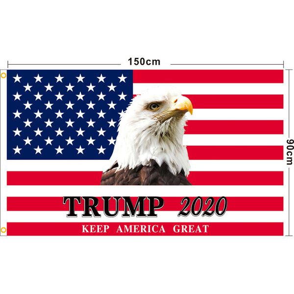 

90*150cm trump 2020 flags 3*5ft american president election flags keep america great banner garden flags us flag banner ing