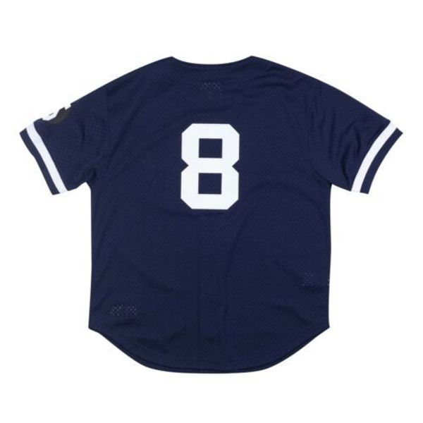 

yogi berra mitchell & ness navy 1999 mesh mens stitched xs-6xl baseball jerseys, Gray