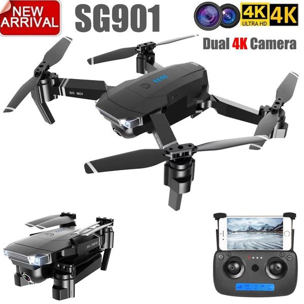 

zll 2019 new sg901 camera drone 4k hd dual camera drones quadcopter fpv professional gps long battery life