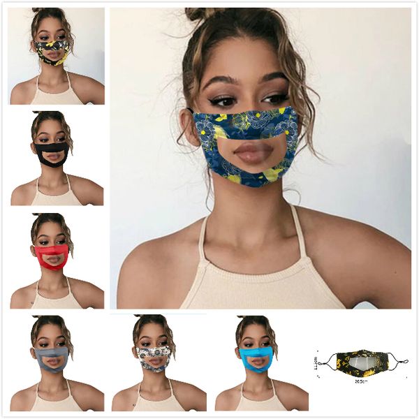 

fashion face-mask for dust-proof protection for adults with clear window visible cotton mouth face masks washable and reusable mask dhl