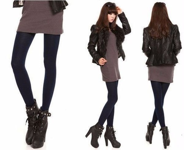 

spring autumn and winter plus velvet warm fashion slim women leggings low womens pants fitness pants for girls leggings, Black