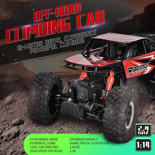 

1:14 rc car model off road remote control car 2.4g high speed climbing vehicle 4wd racing truck toys for kids 07