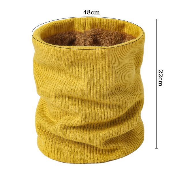 

cycling caps & masks winter neck warmer outdoor camping fleece scarves knit hiking scarf warm mask thick skiing facemask man women, Black