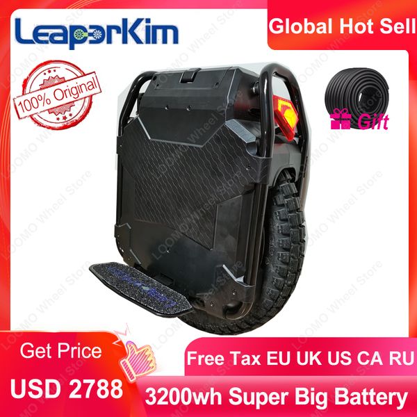 

leaperkim veteran sherman electric unicycle 100.8v 3200wh,motor power 2500w,off-road,20-inch,ncr18650ga battery,max 70km/h