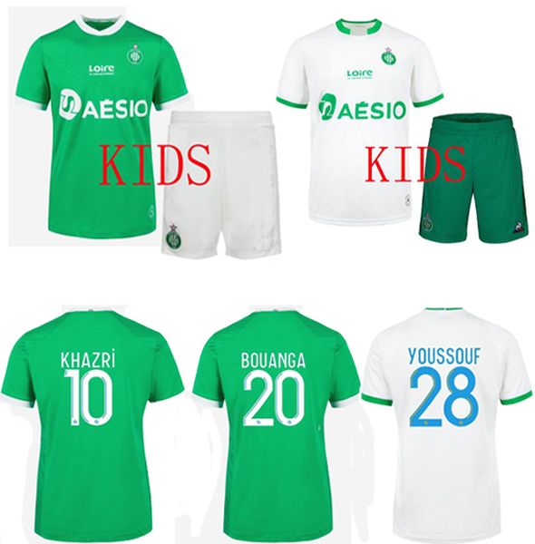 

20 21 maillot as saints-Ã©tienne 2020 soccer jerseys home away asse st etienne khazri beric boudebouz nordin kids hamouma football shirts, Black