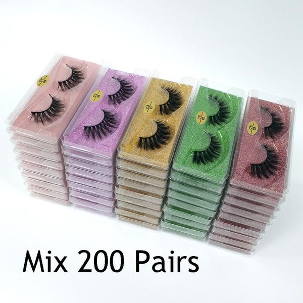

wholesale eyelashes 30/50/100/200pcs 3d mink lashes natural mink eyelashes wholesale false makeup false lashes in bulk