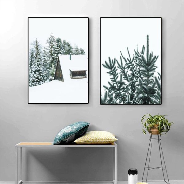 

3 panels winter animal moose snow forest canvas painting nordic wall posters prints scandinavian wall art picture home decoration