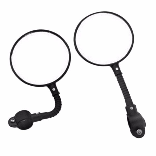 

1pc bike mirrors bicycle handlebar flexible rear back view rearview mirror black