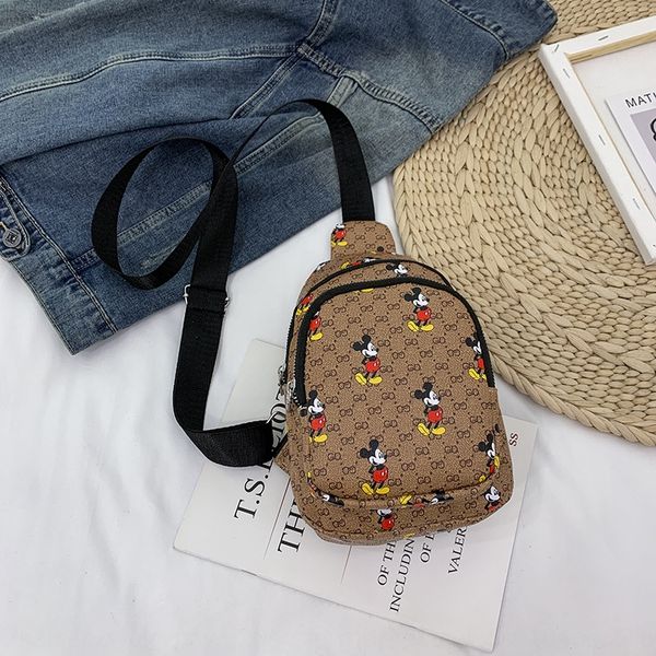 

chest small fashion shoulder messenger small bag women 2020 new cartoon cute fashion bag, White