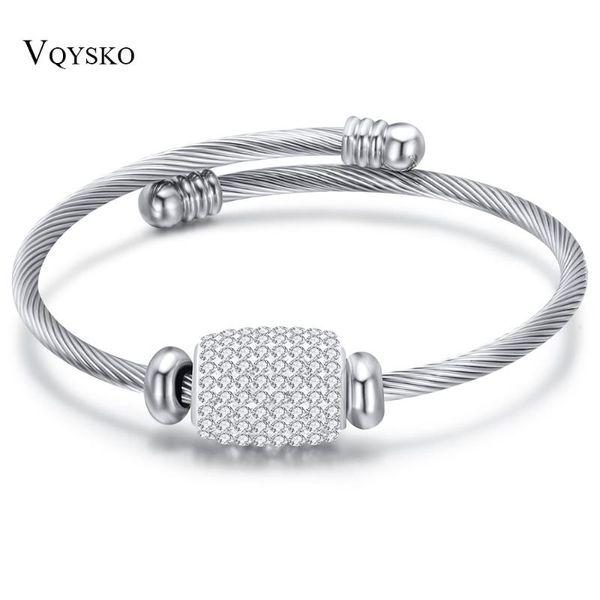 

changeable diy bracelet bangles for women fashion jewelry stainless steel crystal charm beads bracelet with different colors, Golden;silver