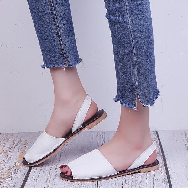 

новое предложение летом мудрой amazon большой плоский каблук роман неглубоко рот ремень с рыбой сандалии рта, Black