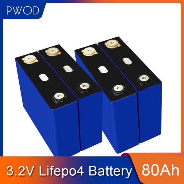 4 pz 80AH 3.2 v LiFePO4 Batteria Al Litio Li Ion Celle 12 V 48 v 400Ah pacchetto per l'accumulo di energia Solare inverter golf cart