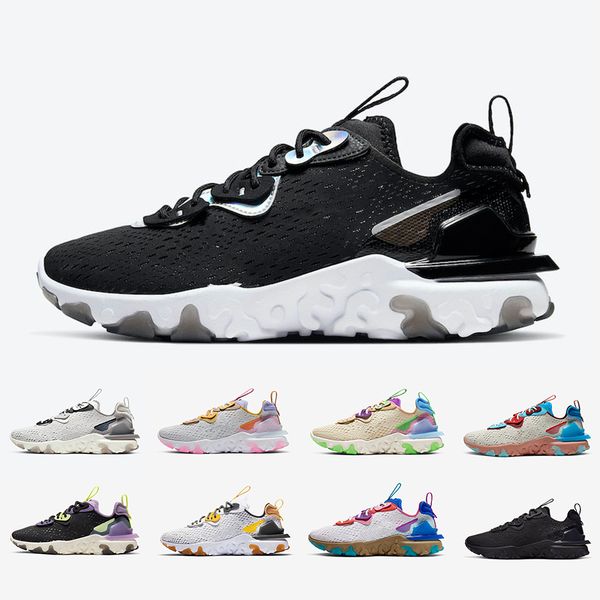 

2020 react vision black iridescent mens running shoes gravity purple honeycomb pn dust saffron desert women sports sneakers 36-45