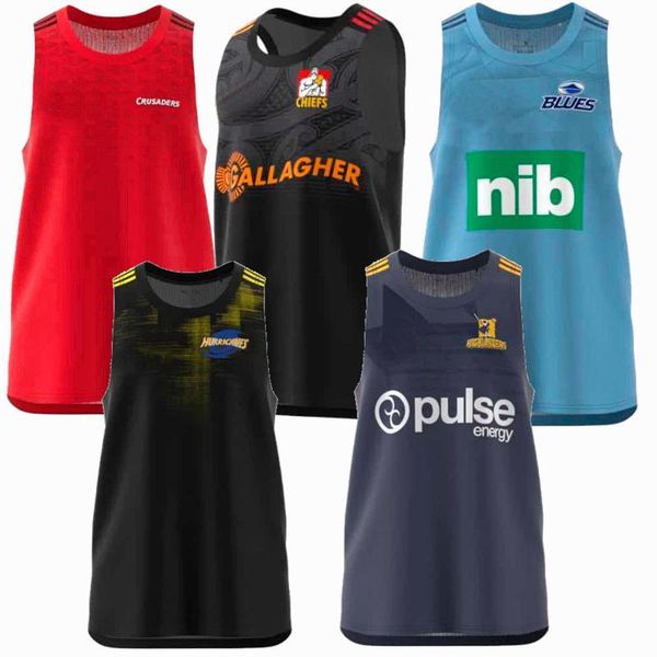 

2019 2020 2021 crusaders blues highlanders hurricanes zealand super rugby jerseys vest tank training shirts s-3xl, Black;gray