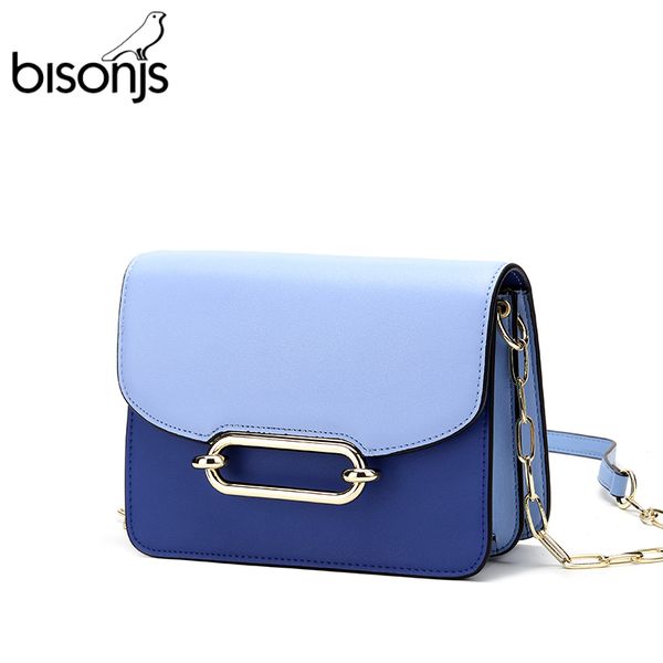 

bisonjs cow leather crossbody bags for women female satchel shoulder bags fashion brand women messenger bag b1617