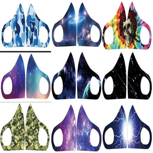 

green camo masks mascaras de camuflaje azul tie dye masks maschere della galassia green camo llmvh lystore2010, Black