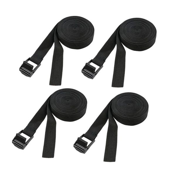 

4pcs 5.75m cam lock adjustable luggage straps cargo tie-down belts (black
