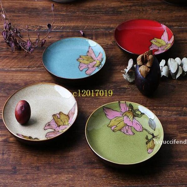 

underglaze colored hand-painted 6-inch plate restaurant snack plate wholesale