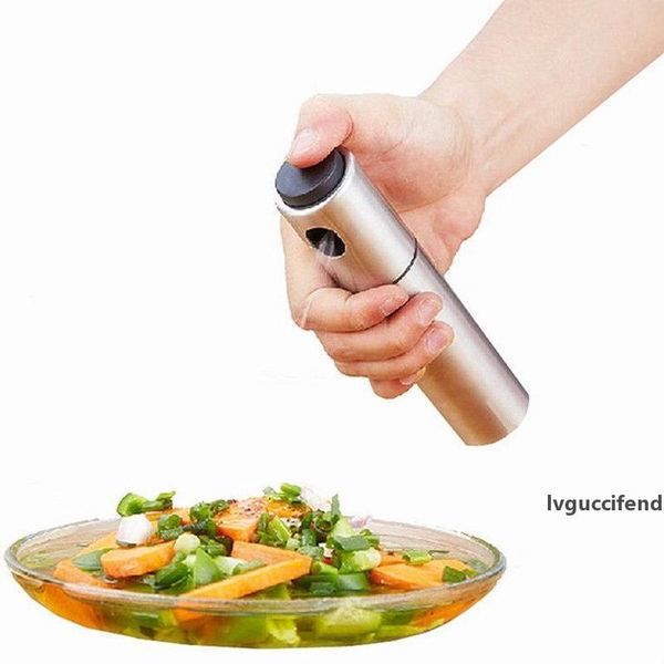 

silver stainless steel oil sprayer olive pump spraying oil bottle sprayer can jar pot tool can pot oil sprayer