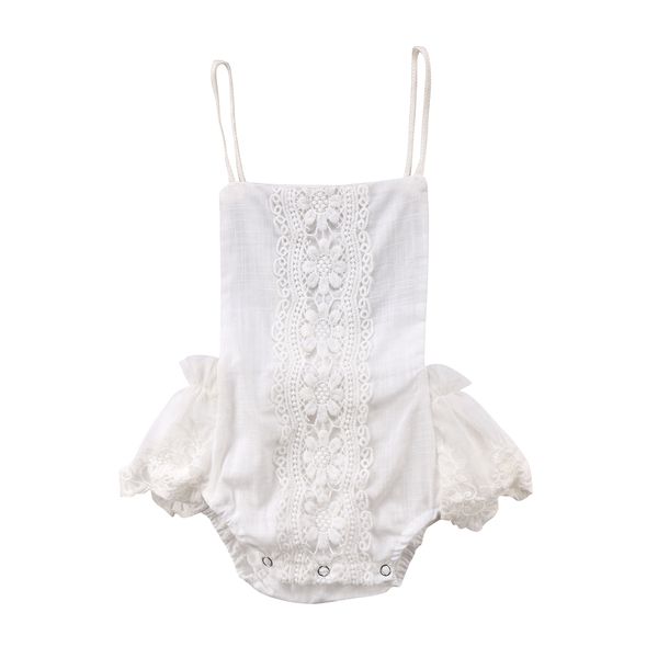 

дети baby girl одежда white lace цветочных ромперы холтер комбинезон женский пляжный костюм outfit 0-24е t200721, Blue