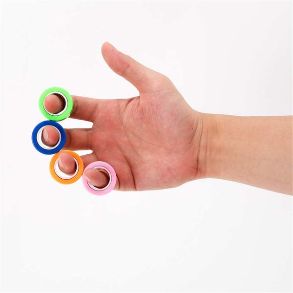 

finger magnetic rings 3pcs/set magnetic ring relief toy anti-stress fingears stress reliver finger ring fidget spinner toys magnetic rings