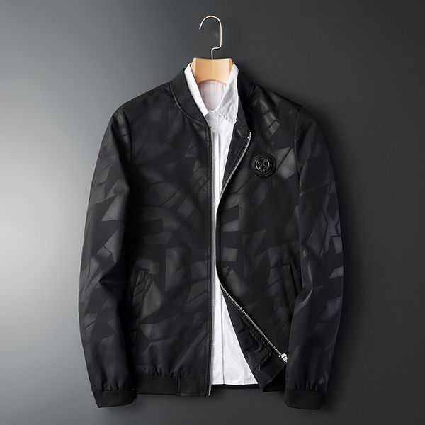 

european station 2020 autumn jacket vintage jacket men embroidery slim fashion brand european station baseball suit coat men's, Black;brown