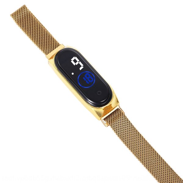 

led meter 3 milan waterproof electronic watch iron-absorbing stone m4 table electronic couple table touch touch couple watch, Blue