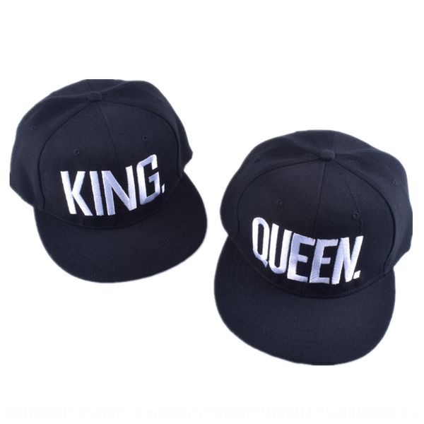 

couple flat cap baseball cap show love kingqueen letter flat hat all-match men's and women's baseball hat fashion, Blue;gray