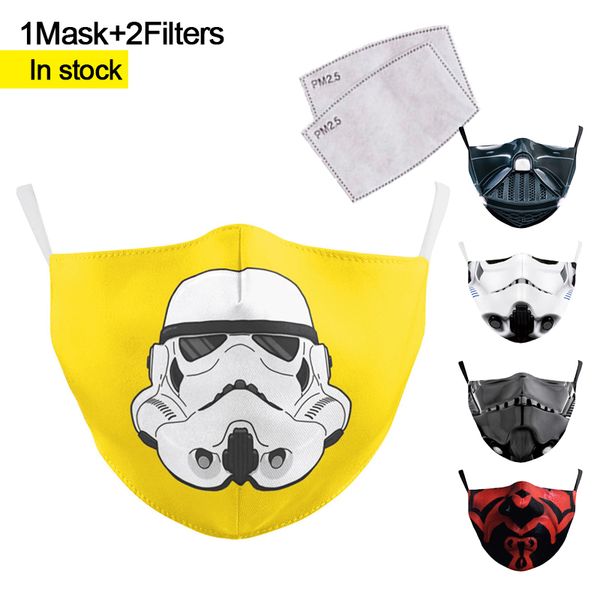 

mouth mask reusable protective pm2.5 filter paper face mask bacteria proof mask, Silver