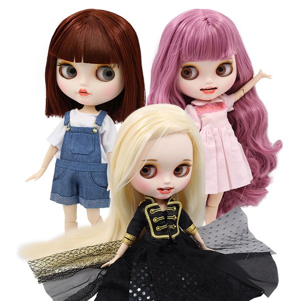 

icy завод блайт кукла совместного тела bjd пользовательские куклы с одеждой обувь матовой поверхности с зубчиками на продажу 1/6 30см t20071, White