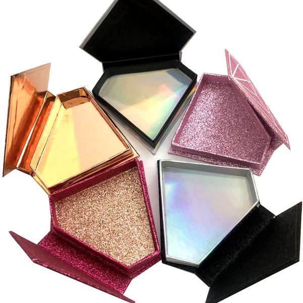 

wholesale false eyelashes packaging box custom logo fake 3d mink lashes boxes faux cils strip diamond magnetic case empty