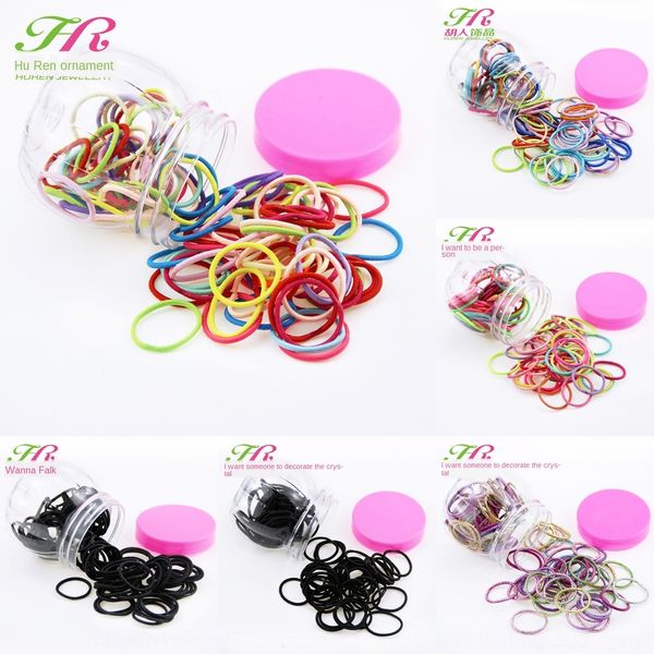 

storage box 100 pieces baby thumb golden onion pearl storage box rubber rubber band nylon high elastic material children's hair band, Slivery;white