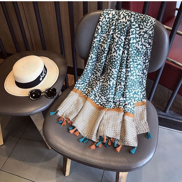 

summer scarf shawl for women wear thin scarf shawl for spring and autumn beach beach towel large sun proof, Blue;gray