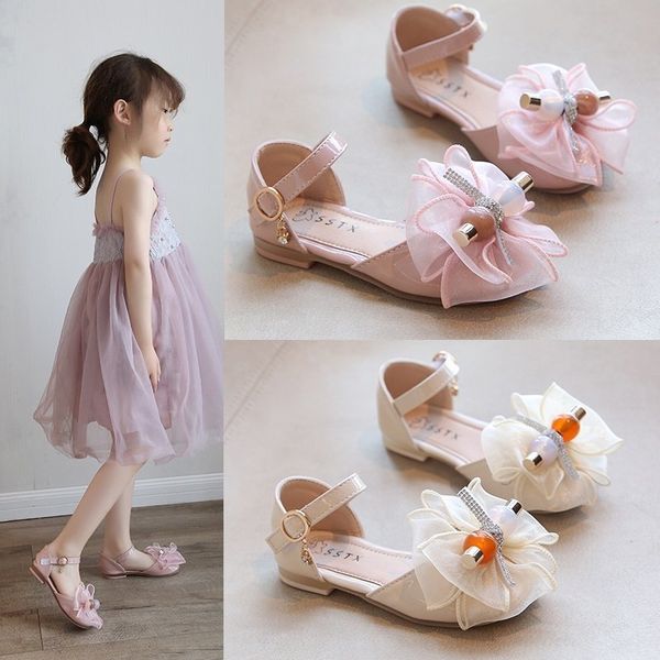 

girls' 2020 new children's roman shoes soft sole anti-skid fashion sandals and sandals little girl princess shoes, Black;red