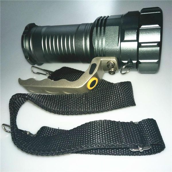 

tactical accessories zoomable 4000lm led flashlight torch rechargeable self defense camping light lamp +3x18650 battery +charger