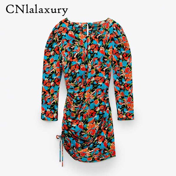 

new elegant women v neck floral print bodycon mini dress female hip package pleats vestidos summer dress party dresses, Black;gray