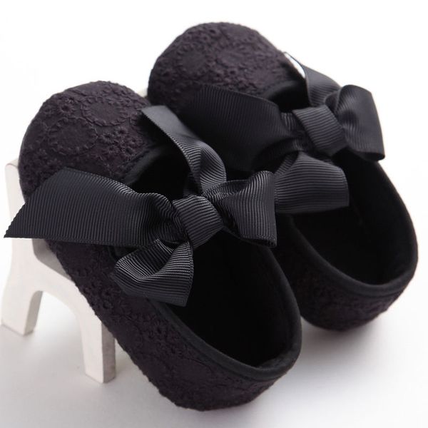 

cute infant toddler baby kids girls crib shoes bow first walkers prewalker baby riband bow slip-on outdoor shoes 0-18months