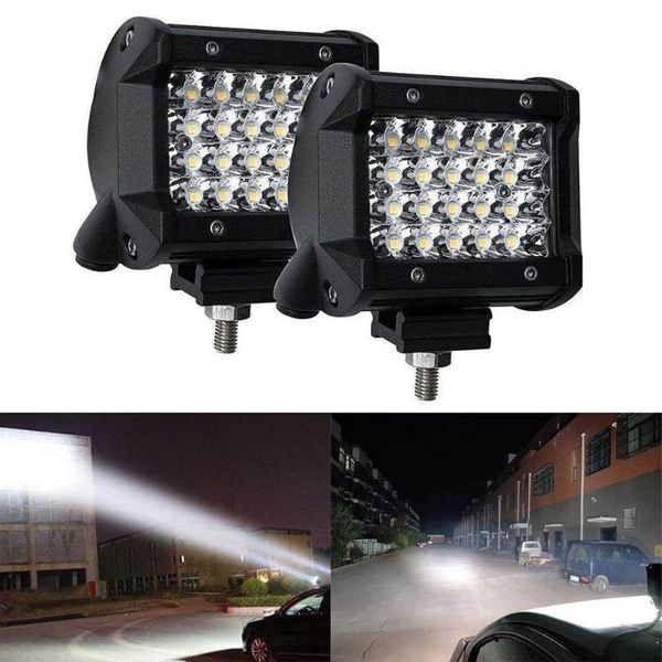 

2 pcs car led work light waterproof 4 inch 72w led light ars spot flood beam for car offroad tractor truck bright lamp boat