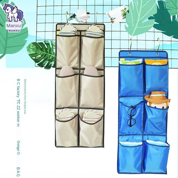 

household 6 grids oxford cloth oxford cloth shoes hanging door wall storage bag sundries storage hanging bag