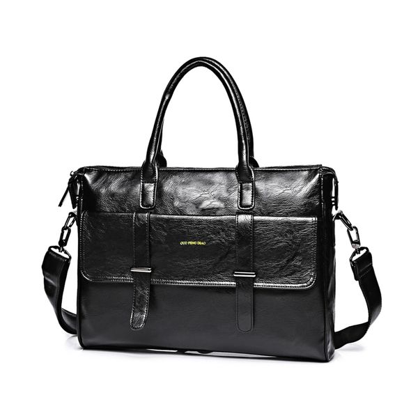 

Men's Satchel Handbag Large Capacity Bag Business Shoulder Messenger Bag Casual Travel Briefcase Leather bag