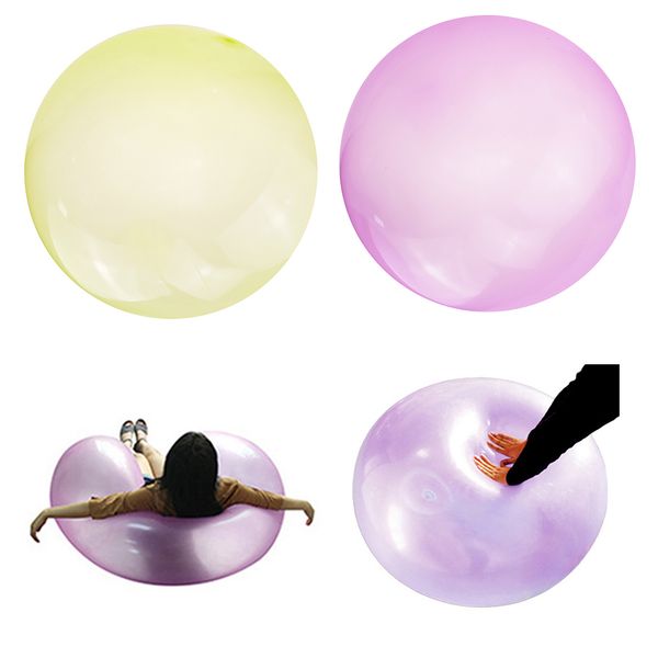 

2x inflatable bubble ball bubble balloon outdoor party yellow + purple s