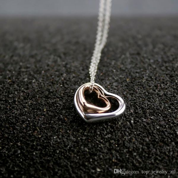 

wedding 925 silver necklace female woman peretti open heart necklace fine jewelry