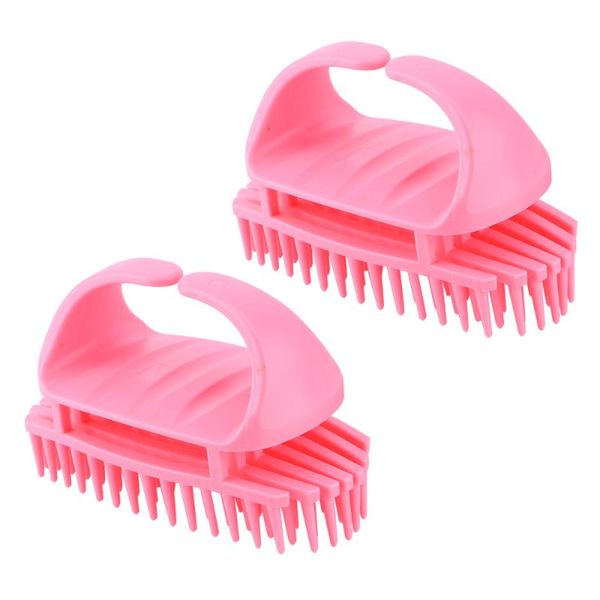 

2pcs silicone shampoo hair brush massage brush head cleaning massage for home, Silver