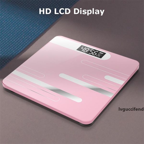 

mrosaa bathroom body floor scales glass smart electronic scales usb charging lcd display body weighing digital body weight scale t200522