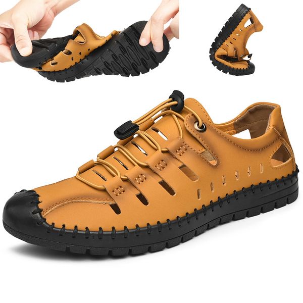 

outdoor trekking shoes men sandals cow leather nonslip mountain climbing sneakers man waterproof hiking shoes trail water