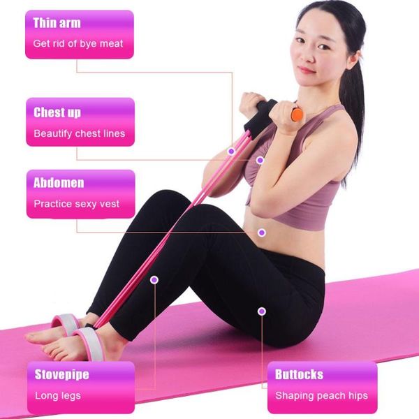 

6 tubes resistance band pull ropes exerciser sit-up pull rope expander home gym sport training elastic bands yoga equipment