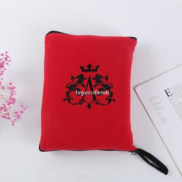 

customized nap storage blankets children double-faced velvet digital full printing embroidery blanket advertising gifts custom logo tc